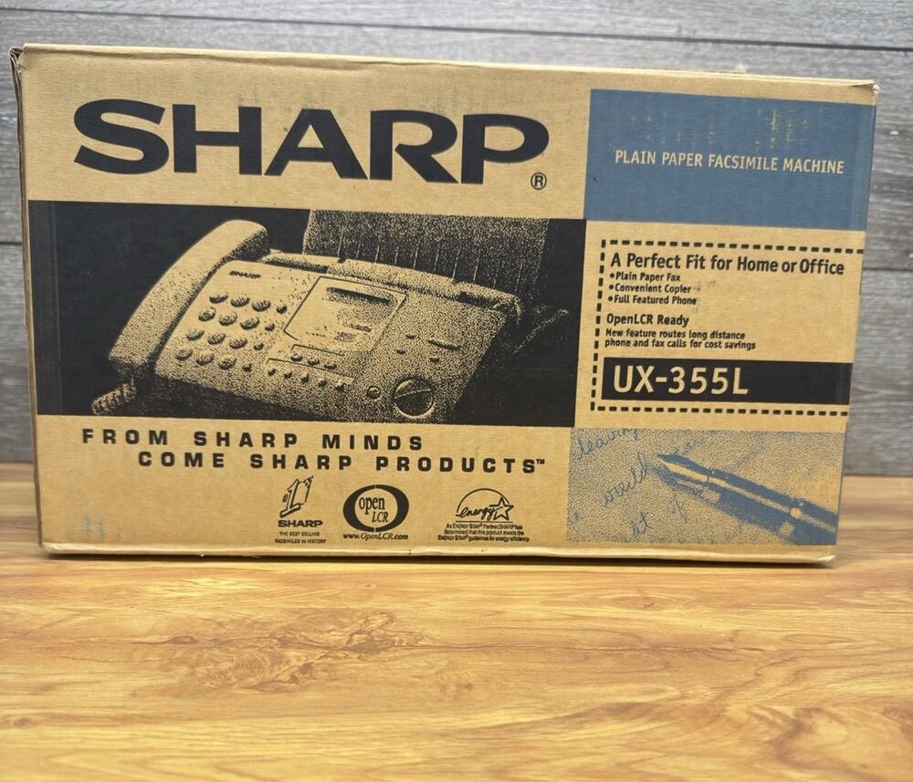SHARP UX-355L Fax Machine Plain Paper Facsimile Machine Home/open Box